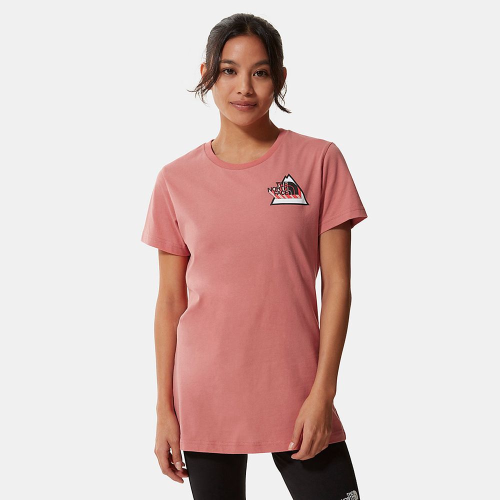 The North Face T-Shirts Womens Australia - The North Face Threeyama Rose (WTQ-510287)